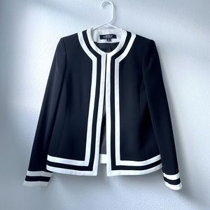 007. Kasper Black with White Stripes Blazer